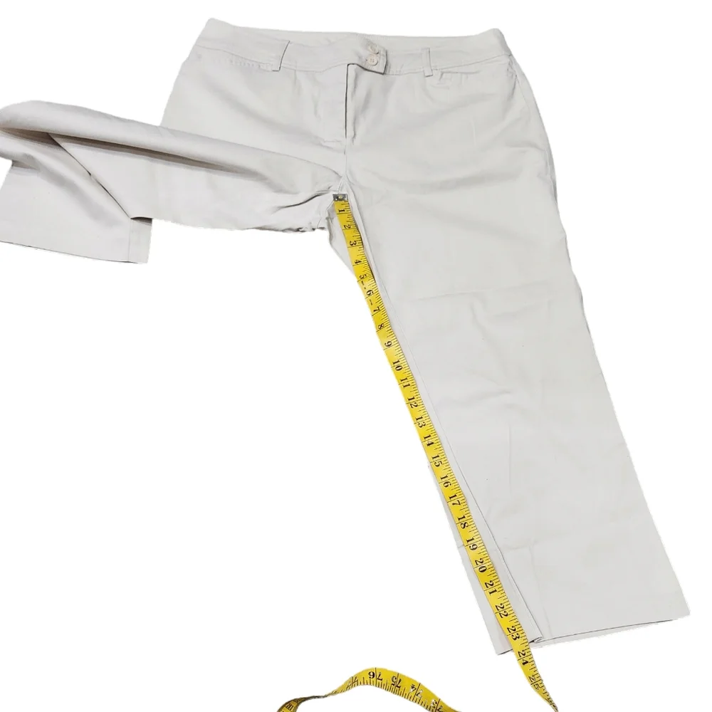 Lane Bryant Double Bottoms Capri Pants Season Collection Off White Size 14 - Picture 5 of 7